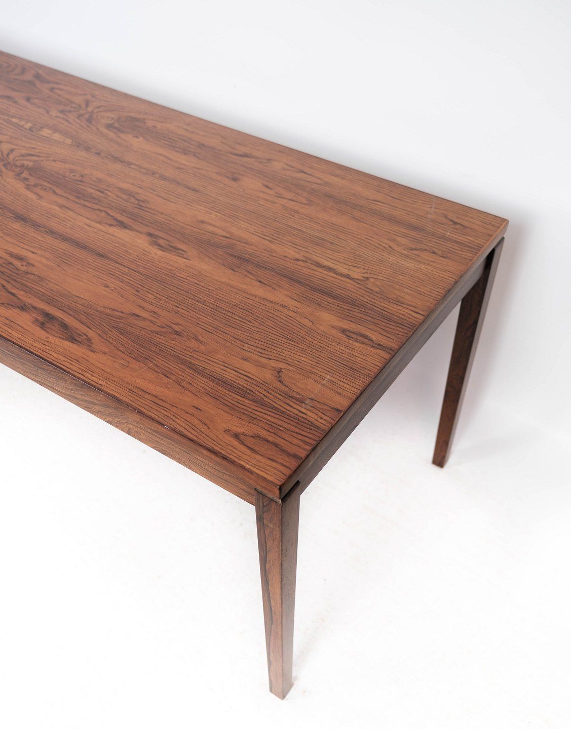 Coffee Table In Rosewood With Blue Tiles Of Danish Design From The 1960s. photo vinterior