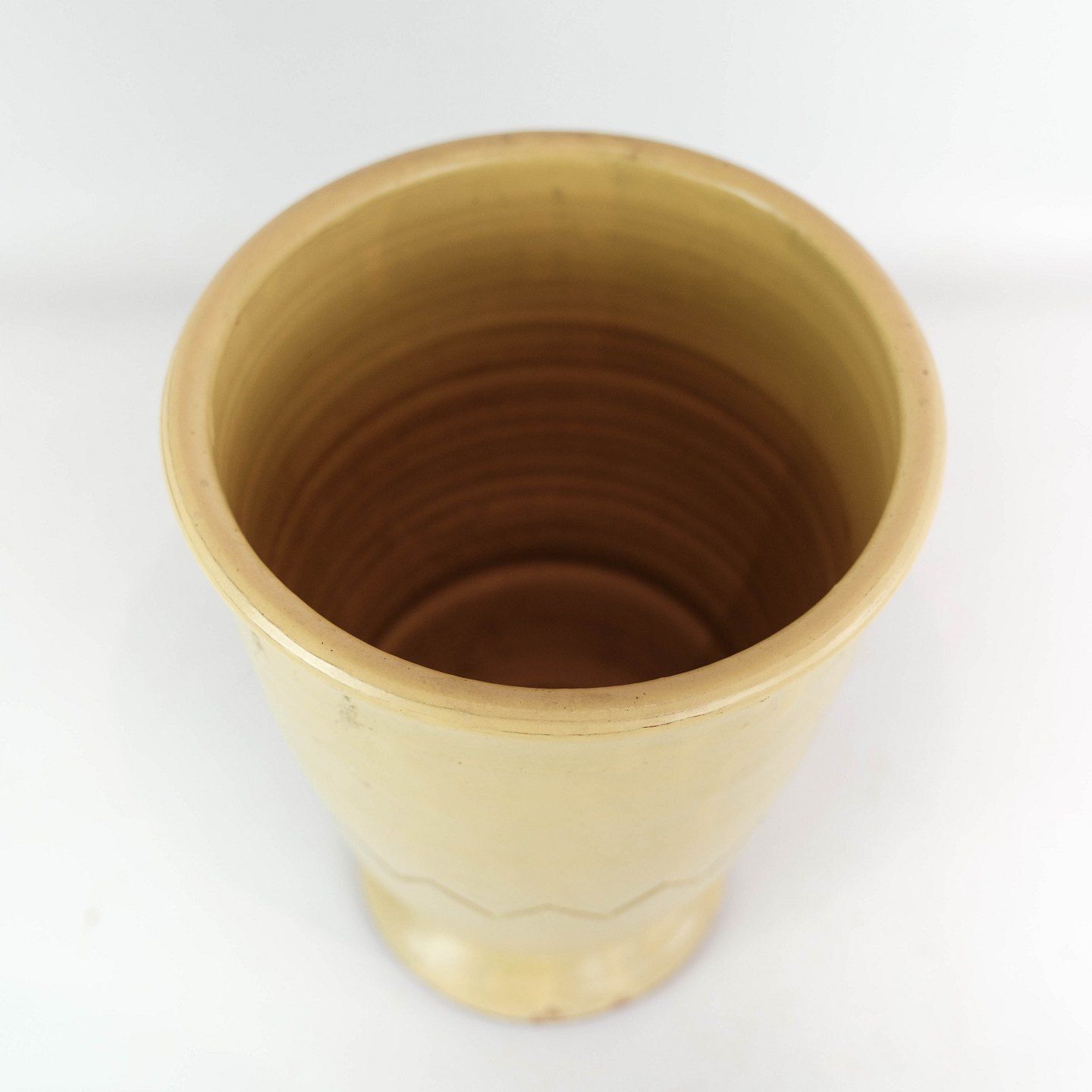 Ceramic Vase With Light Glaze And Simple Pattern Of Danish Ceramics From The 1960s. photo for sale