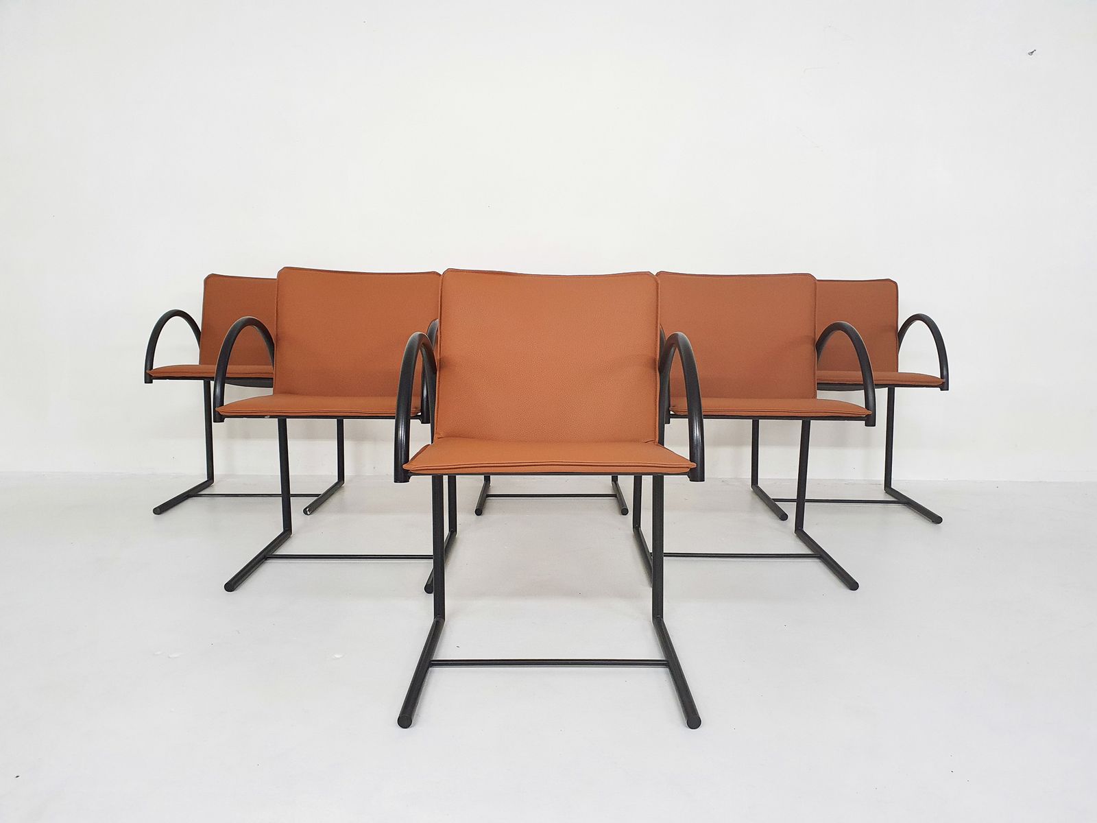 Set Of Six "Cirkel 1" Dining Chairs By Karel Boonzaaijer & Pierre Mazairac For Metaform, 1980s photo furniture