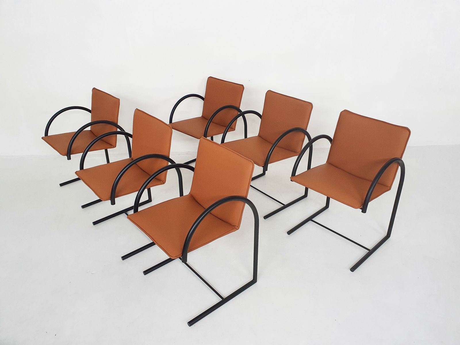 Set Van Zes "Cirkel 1" Eetkamerstoelen Van Karel Boonzaaijer & Pierre Mazairac Voor Metaform, Jaren 1980 photo Meubels