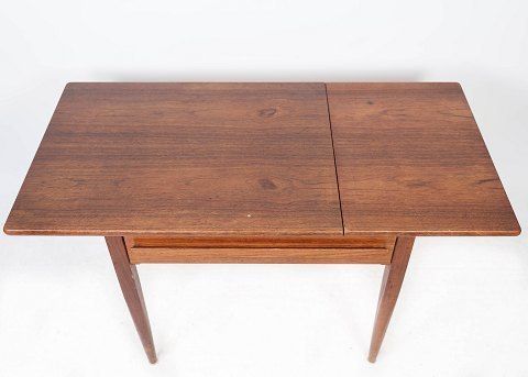 Side Table With Teak Flaps Of Danish Design Manufactured By Silkeborg Møbelfabrik In The 1960s. photo Furniture