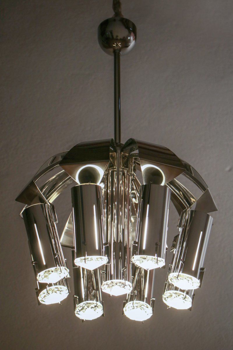Chrome Pendant Lamp Attributed To Goffredo Reggiani, 1970s photo furniture