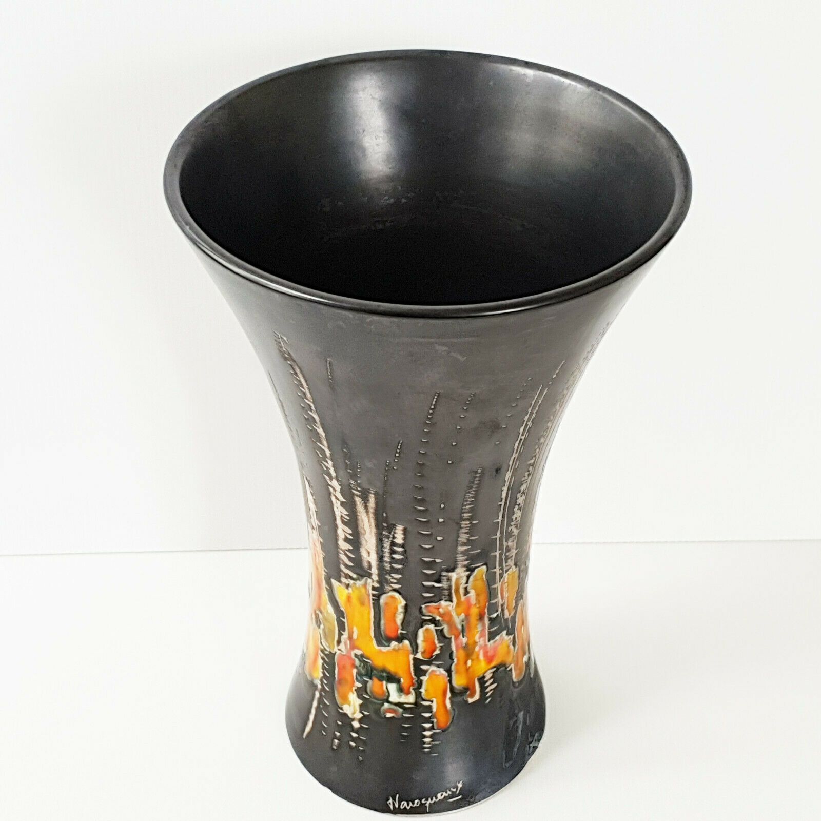 Diabolo Ceramic Vase By Jean Varoqueaux 1960 Poterie Perigourdine 60s photo furniture