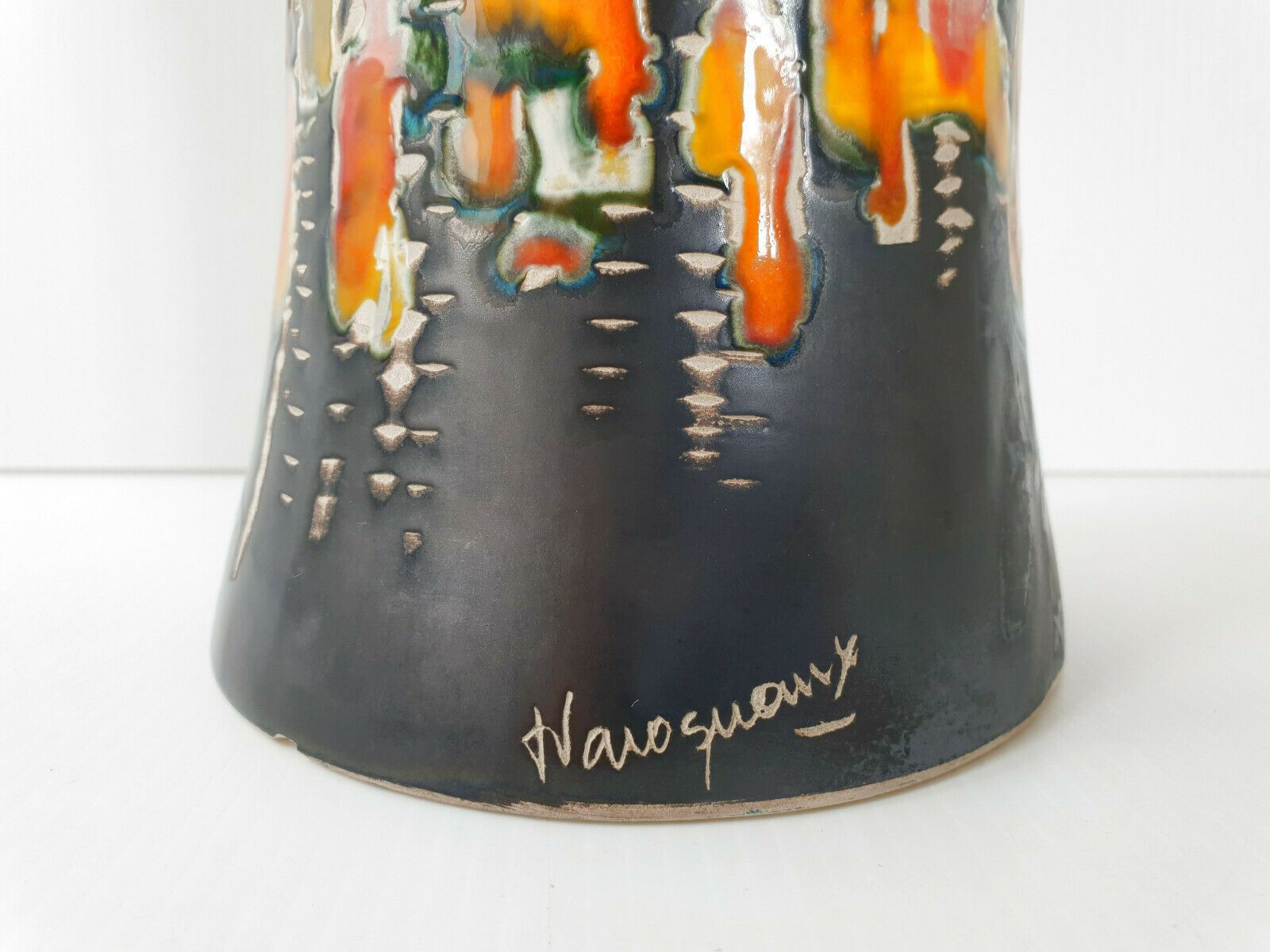 Diabolo Keramische Vaas Van Jean Varoqueaux 1960 Poterie Perigourdine Jaren 60 photo for sale
