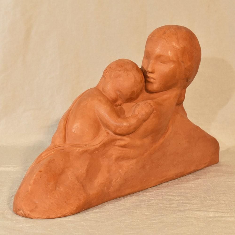 Art Deco Sculpture, Nude Woman, Terracotta, Signed Gennarelli, 20th Century. (Stte60) photo furniture
