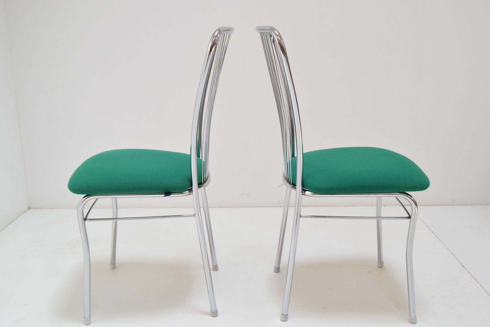 Pair Of Mid Century Chrome Chairs,Nowy Styl,Circa 1980s photo vinterior