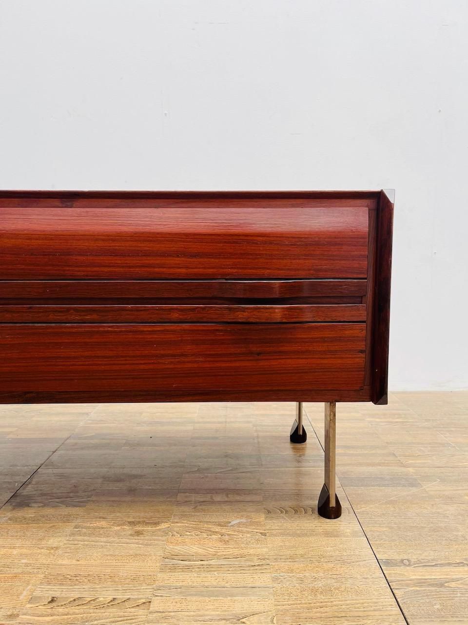 Mid Century Modern Italian Low Wooden Credenza, With Four Drawers photo 2358.0