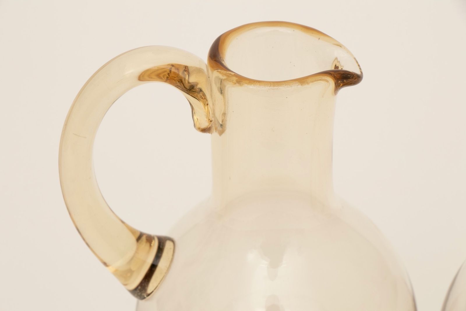 photo for sale French Art Deco Daum Amber Crystal Whisky Decanter & Water Jug C.1930