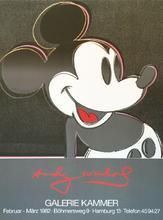 Andy Warhol Mickey Mouse Galerie Kammer Original Vintage Poster