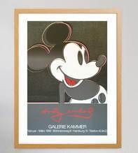 Andy Warhol Mickey Mouse Galerie Kammer Original Vintage Poster photo Art