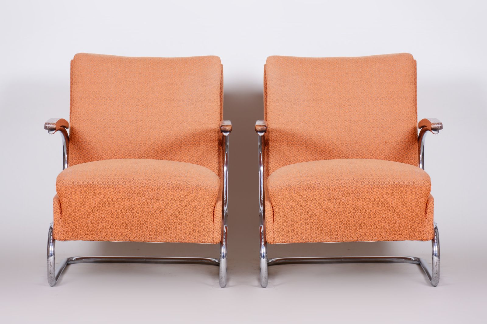 Bauhaus Tubular Chrome Armchairs By Mücke Melder, 1930s, Set Of 2 photo Furniture