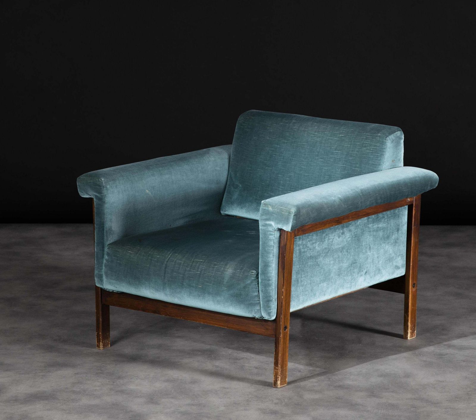 Ettore Sottsass Canada Armchair In Velvet Poltronova, 1950s photo Furniture