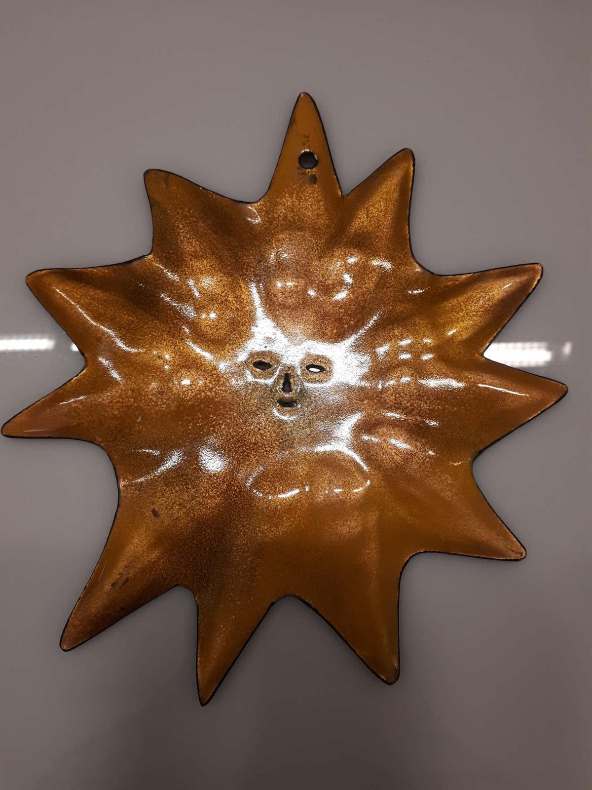 Gio Ponti & Paolo De Poli Il Sole Enameled Copper 1956 Padova photo furniture