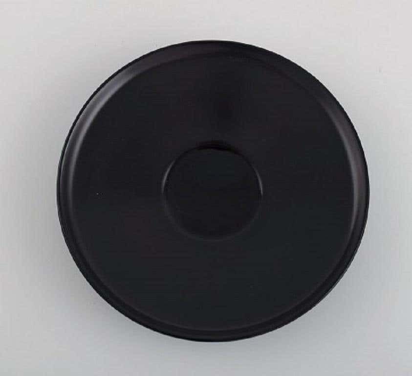 Tapio Wirkkala For Rosenthal, Three Porcelain Noire Mocha Cups With Saucers photo Home Decor