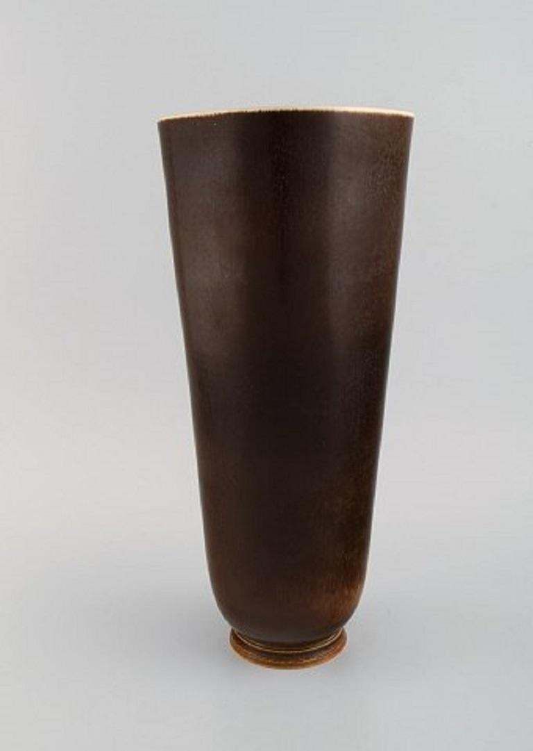 Berndt Friberg For Gustavsberg Studiohand, Large Vase In Glazed Stoneware photo vinterior