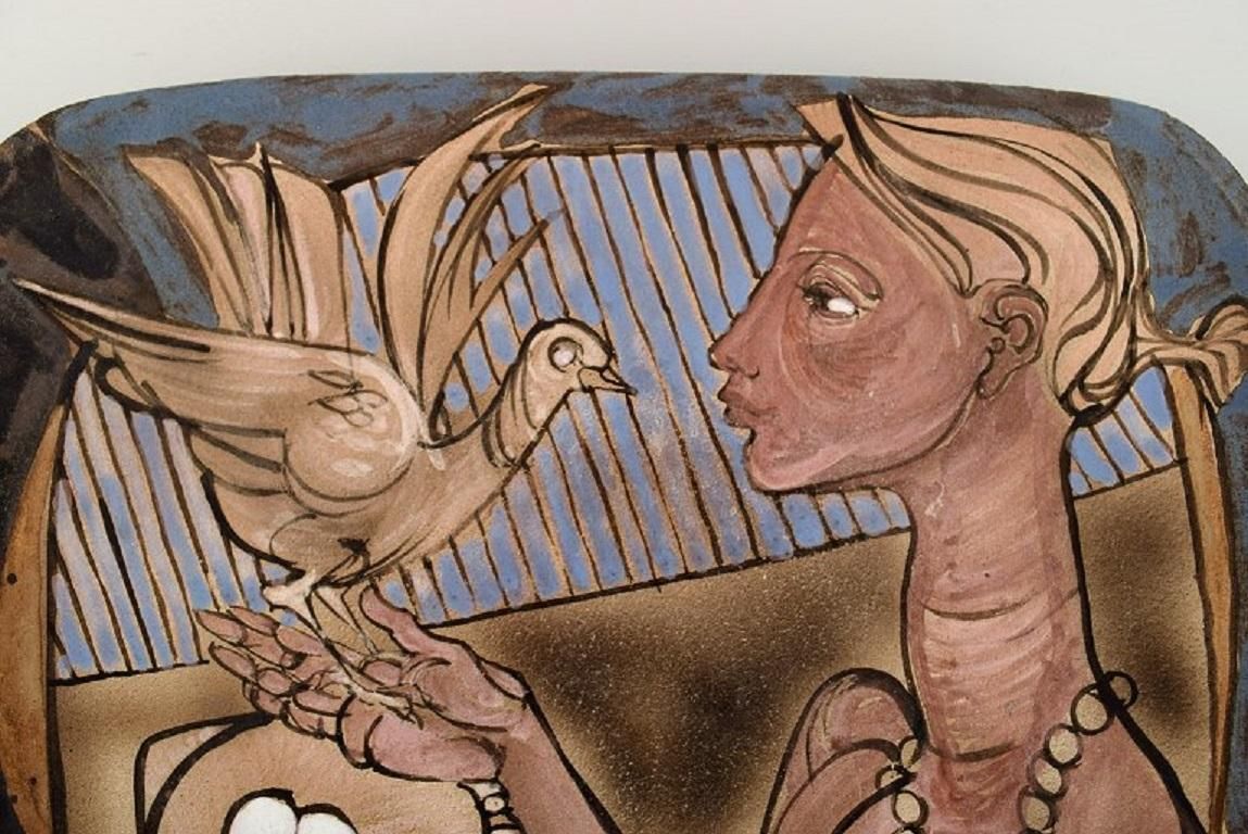 Achiel Pauwels, Belgium, Unique Dish, Naked Woman And Dove photo furniture
