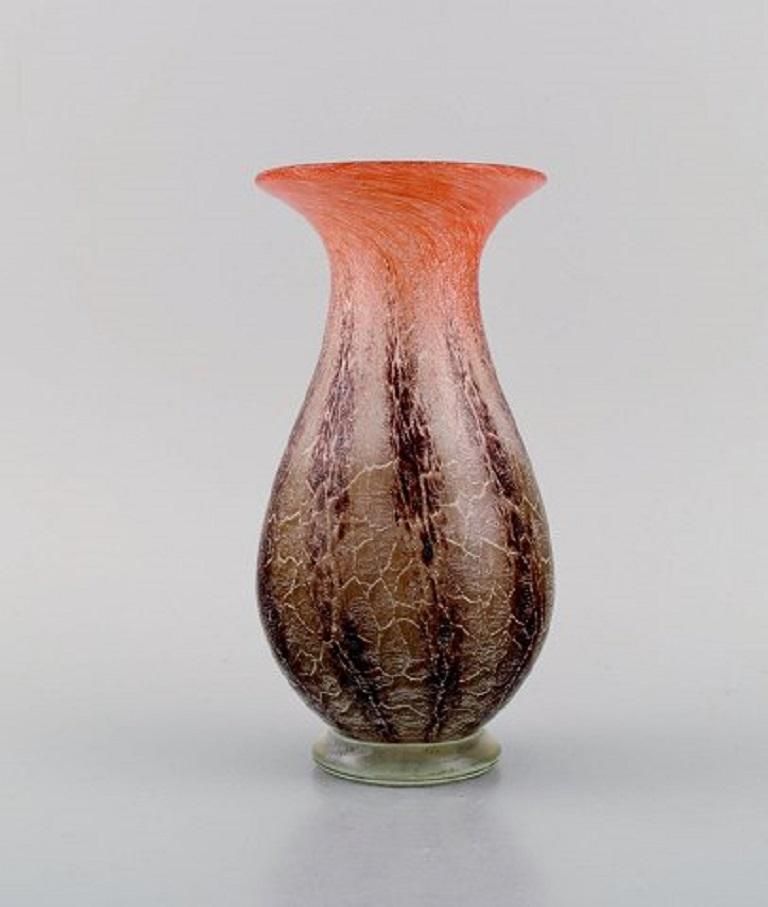 Karl Wiedmann For Wmf, Three Ikora Vases In Mouth Blown Art Glass, 1930s photo Home Decor