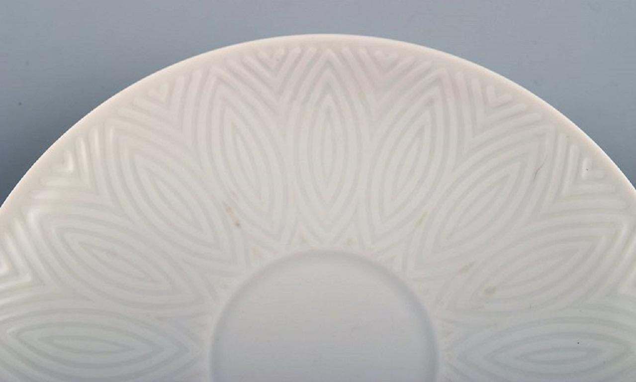 Royal Copenhagen, Salto Service, White, Six Bouillon Cups With Saucers, 1960s photo 512.0