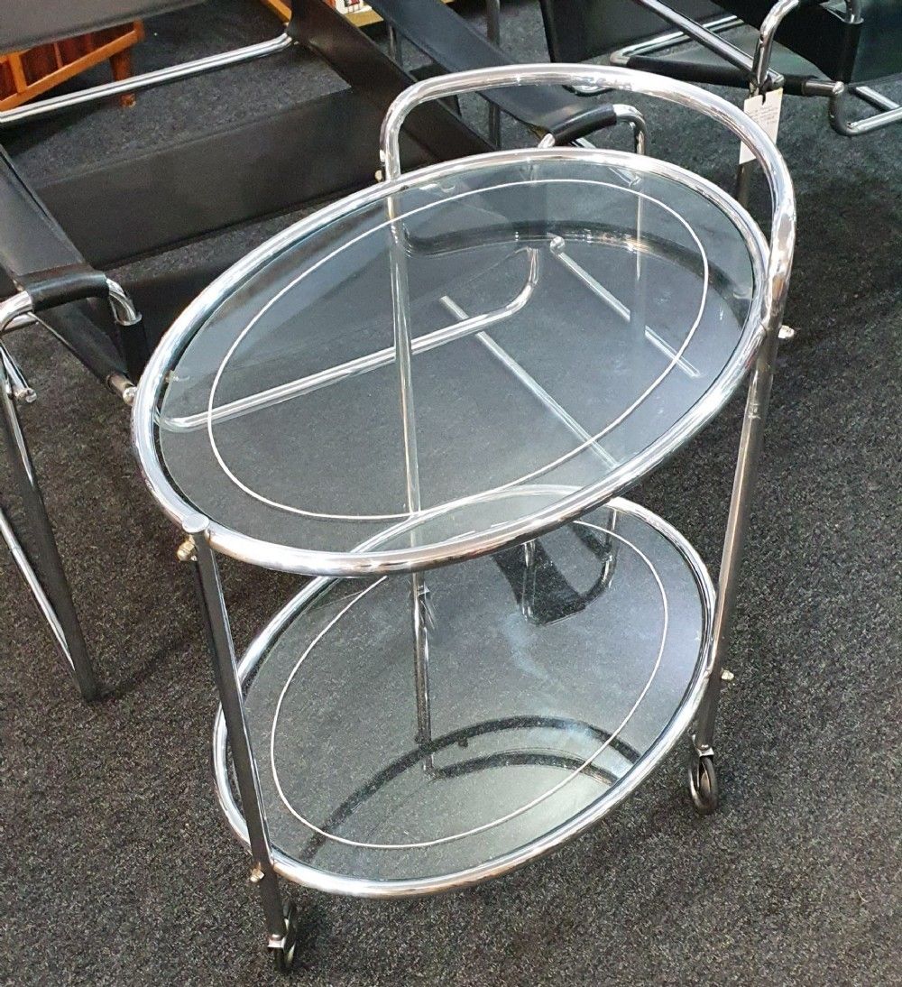 Art Deco Savoy Chrome Cocktail Trolley C.1930 photo furniture