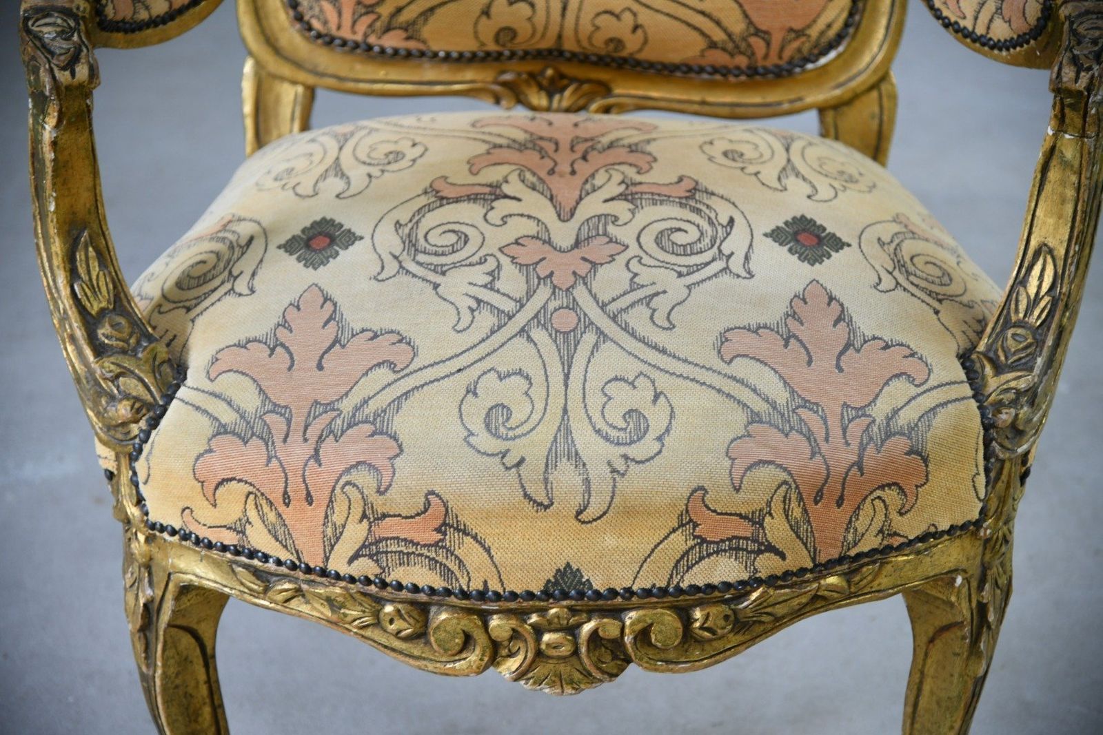 Louis XV Style French Gilt Chair photo buy