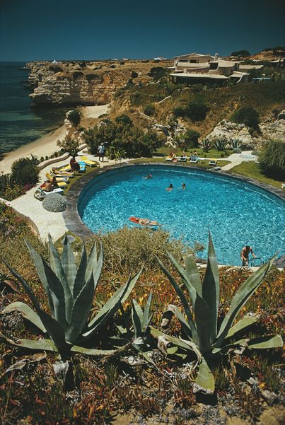 ' Algarve Hotel Pool ' By Slim Aarons Oversized C Type