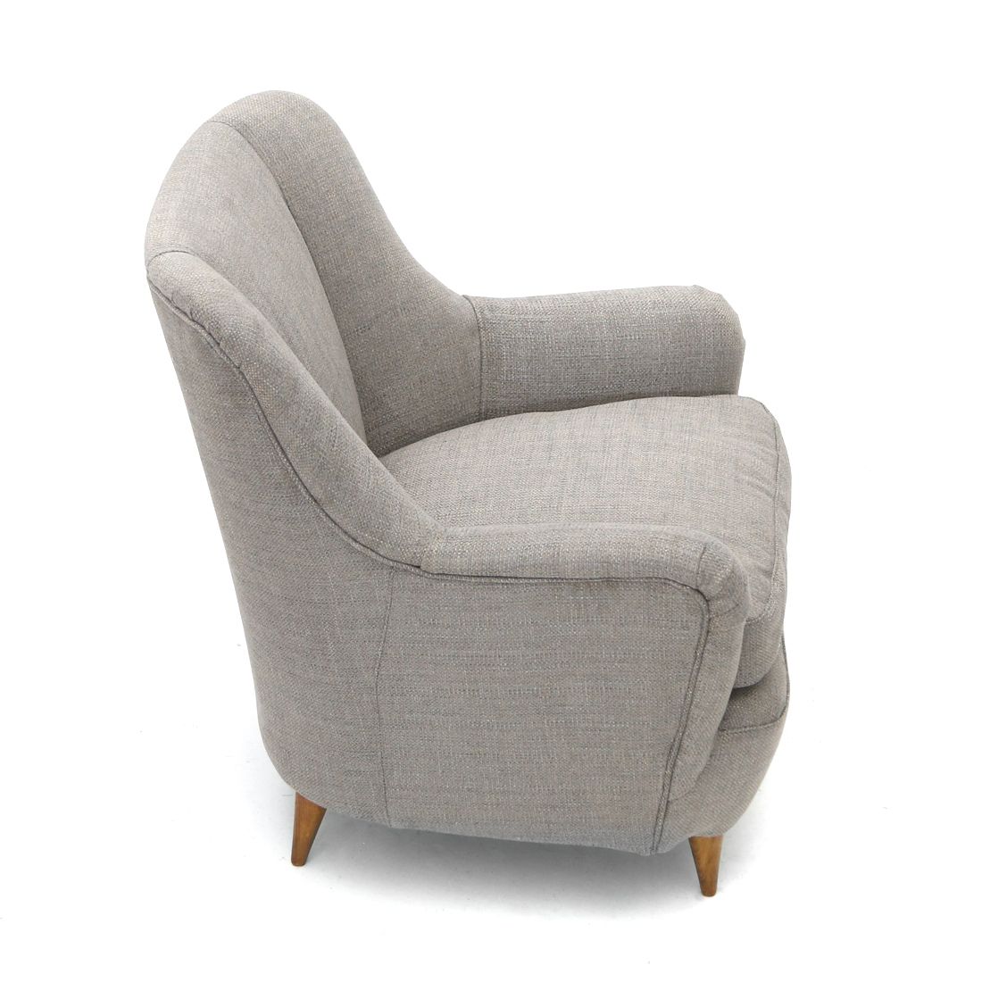 Armchair In Gray Fabric, 1950s photo Furniture