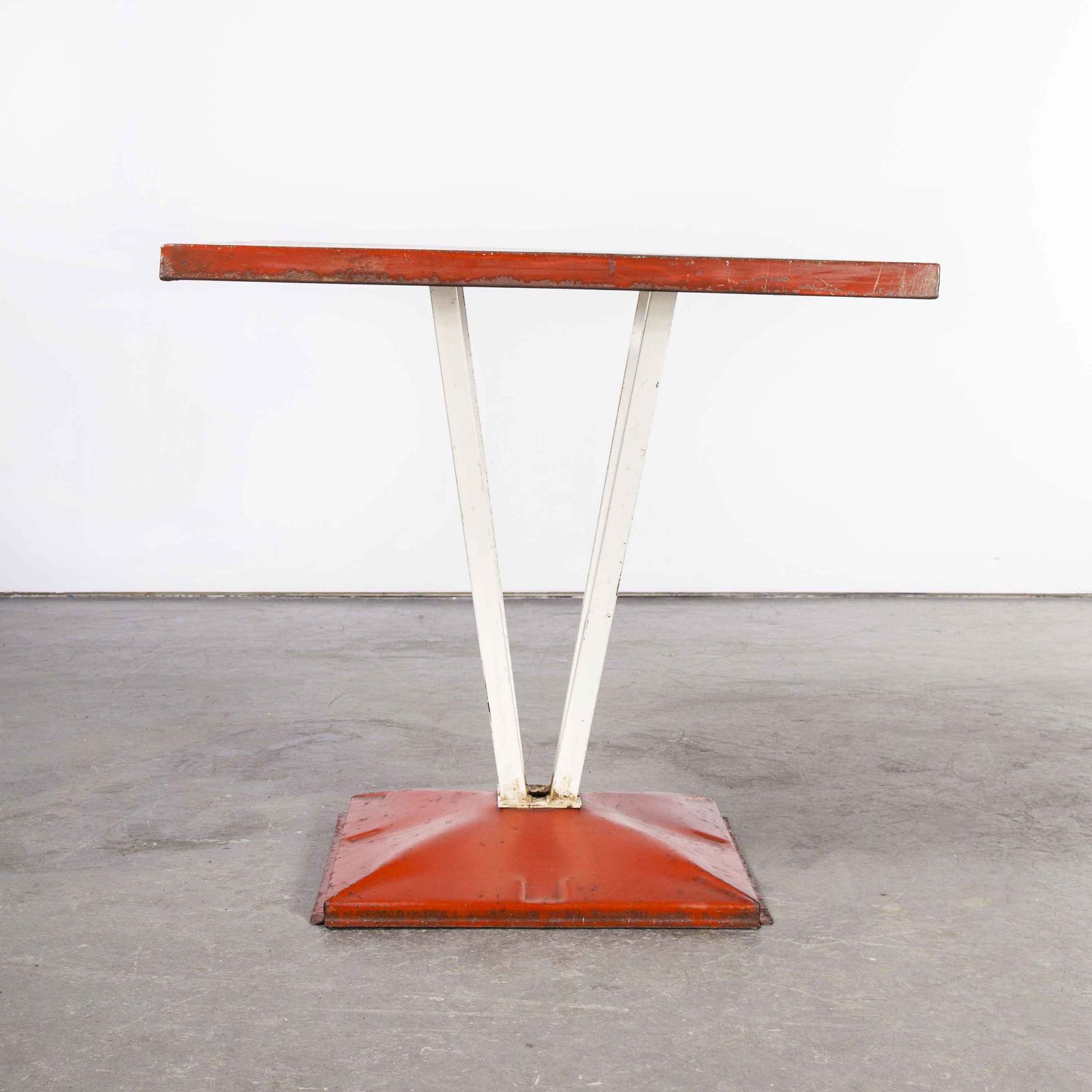 1950’s Original French Tolix Outdoor Dining Table – Four Column Base photo for sale