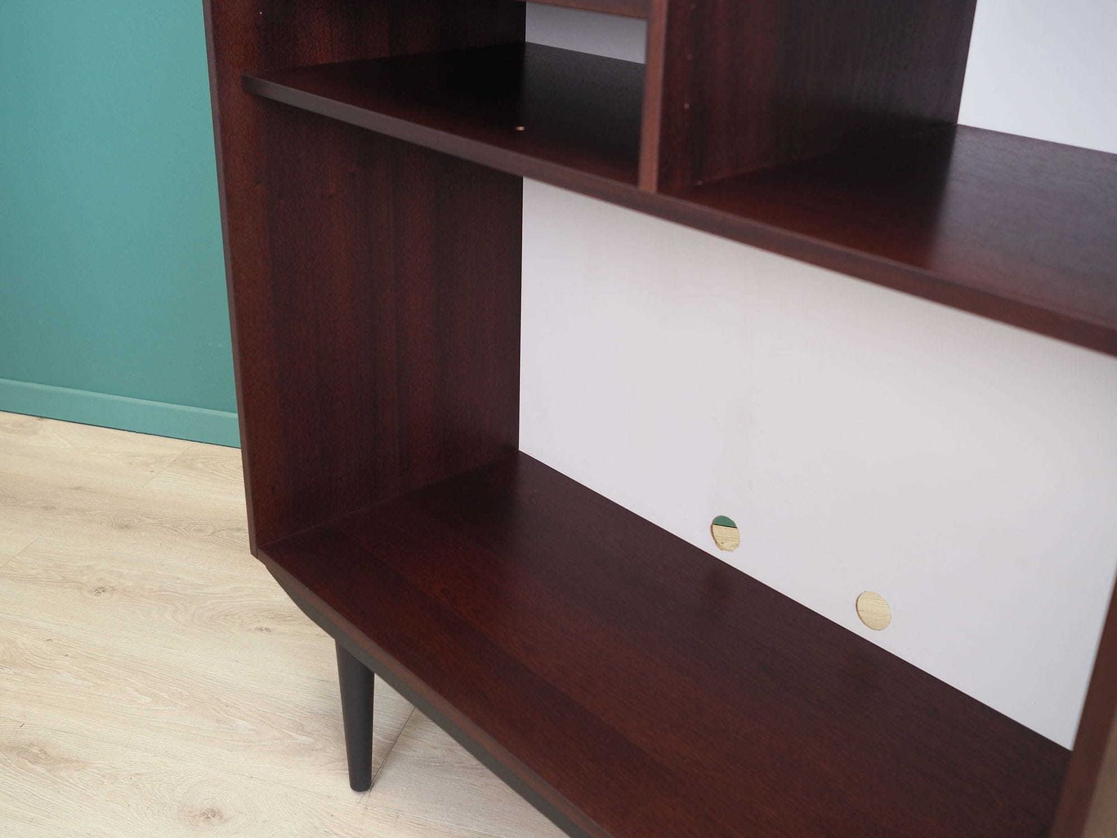 photo vintage Mahonie Boekenkast, Jaren 1960, Zweeds Design, Geproduceerd Door Ulferts
