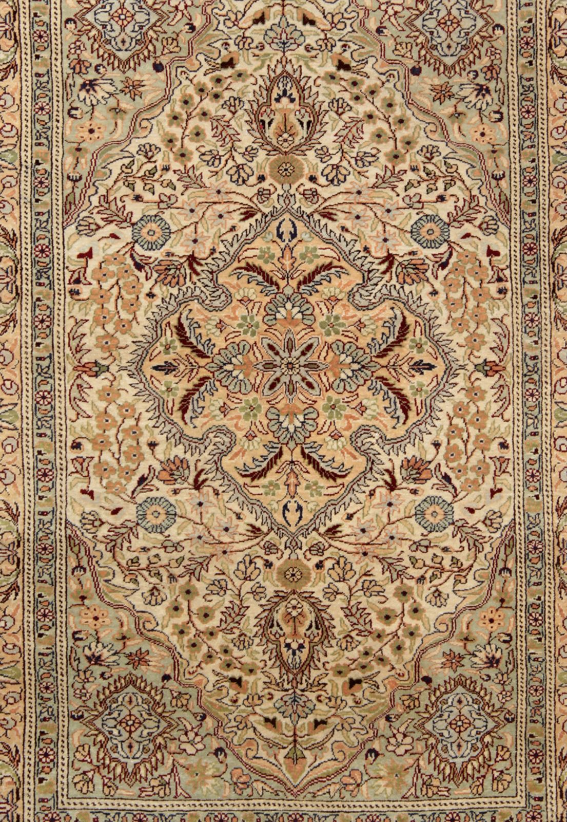 Magnificent Turkish Kayseri Silk Rug, Handmade Area Rug 107x168cm photo furniture