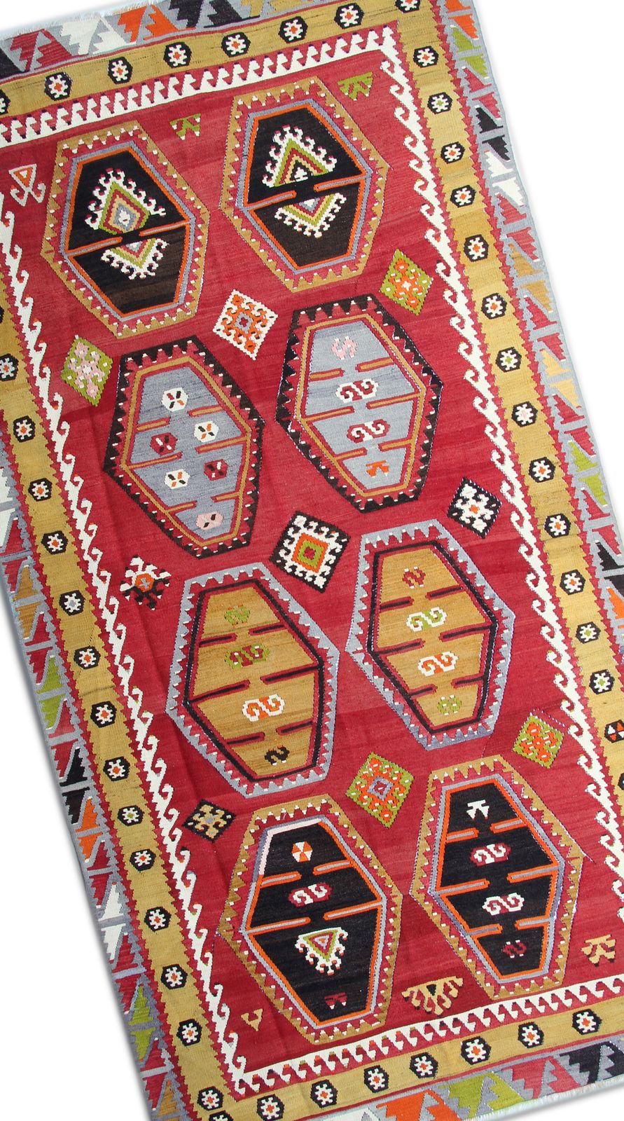 Antique Rugs Anatolian Carpet Rug Turkish, Kilim 154 X 297 Cm photo Textiles