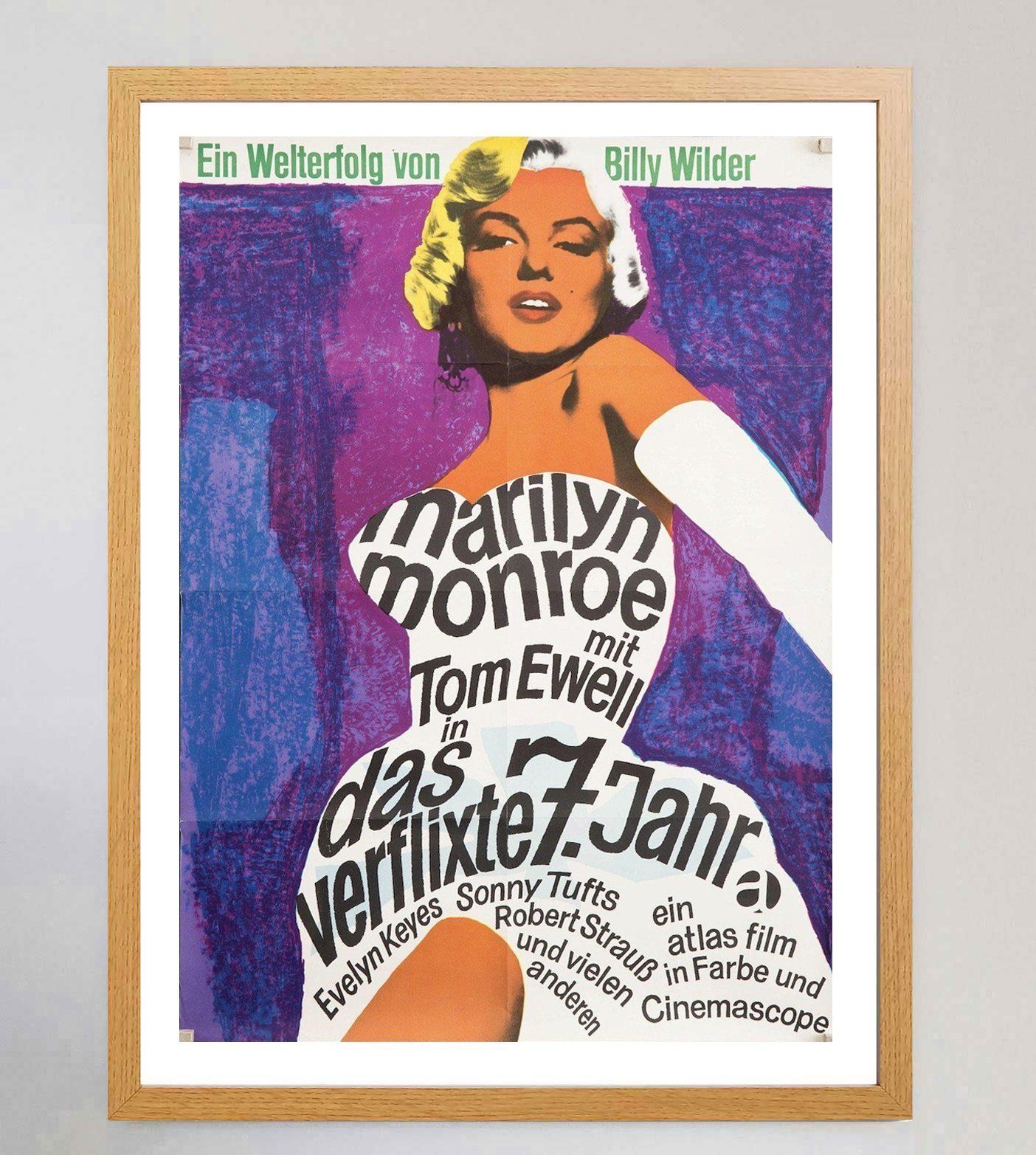 The Seven Year Itch (German), 1960s, Original Vintage Poster photo Art