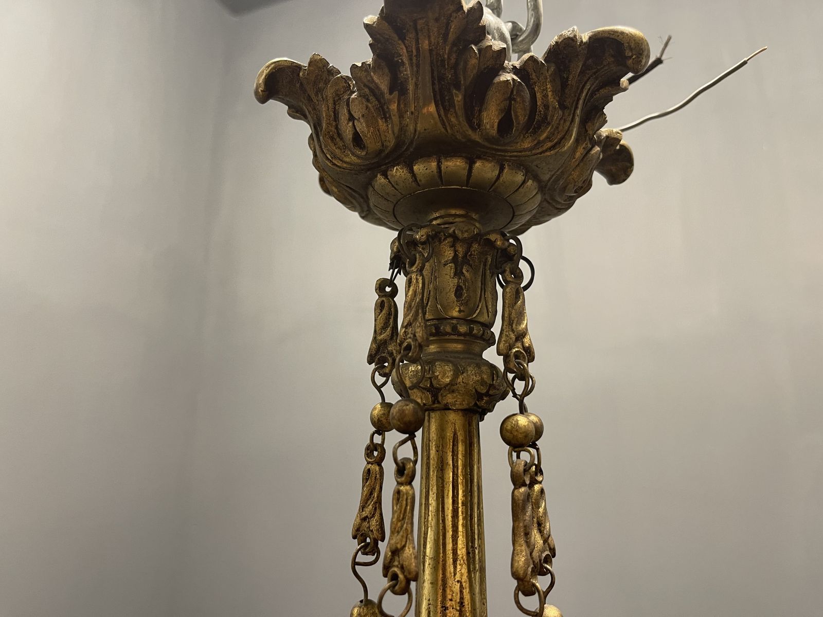 Antique Liberty Bronze Chandelier 1940’s photo buy