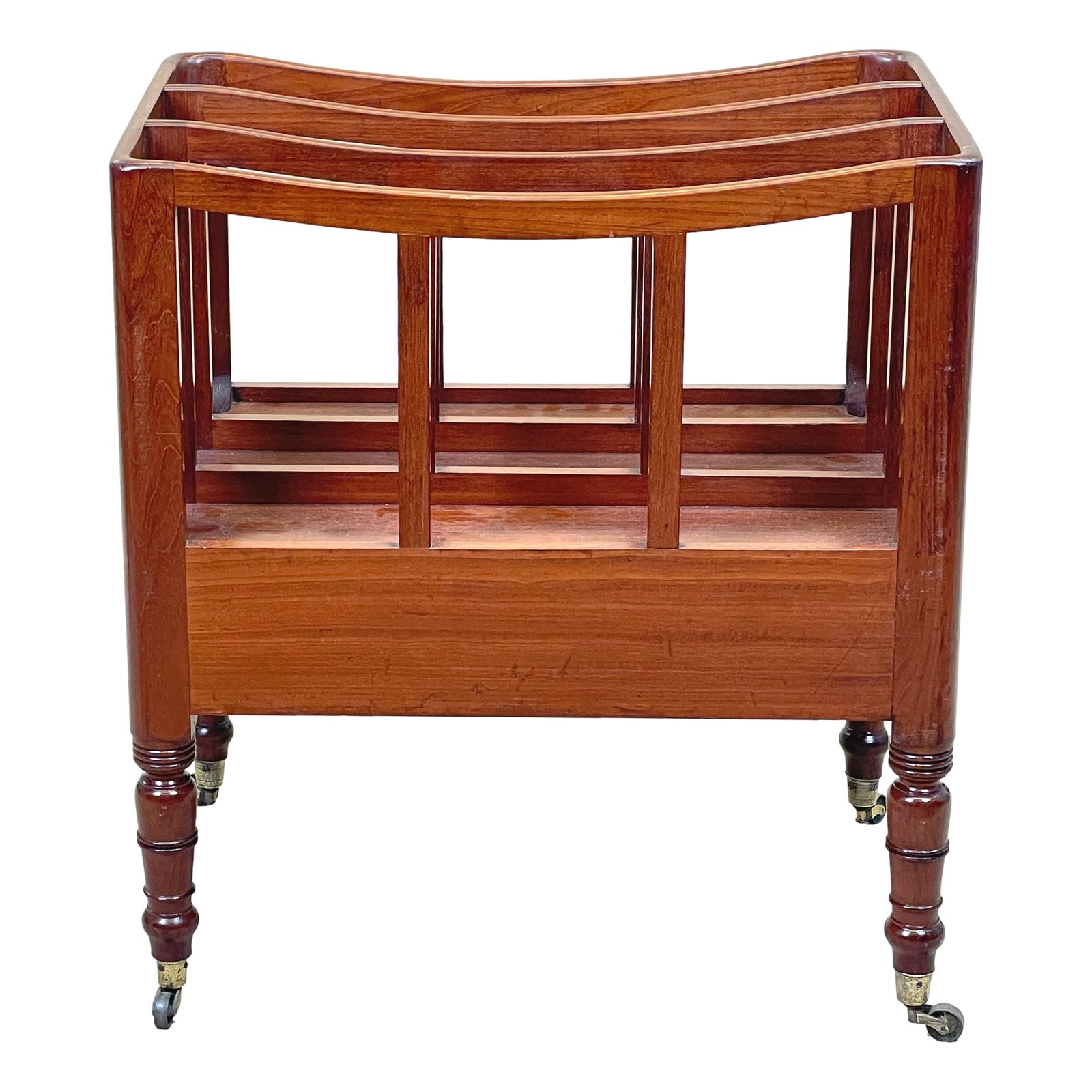 Regency Mahogany Antique Boat Shaped Canterbury  (England, Circa 1810) photo vinterior
