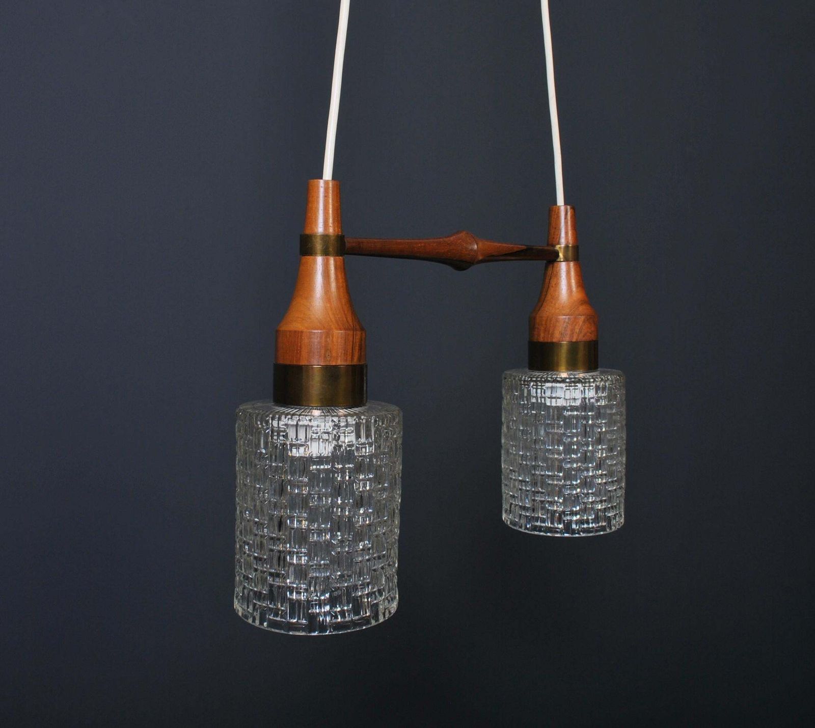 Danish Midcentury Dual Pendant Light photo vinterior