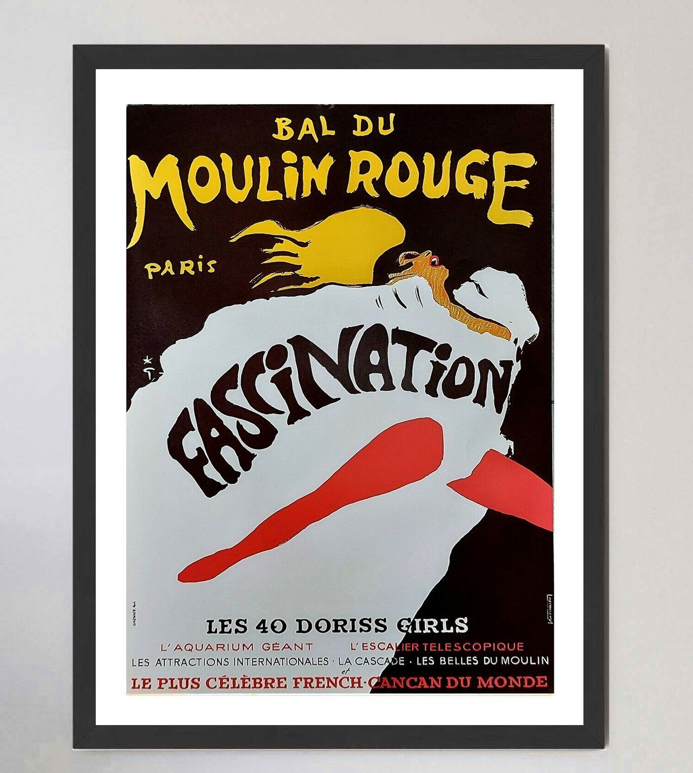 Moulin Rouge, 1970s, Paper Original Vintage Poster photo furniture