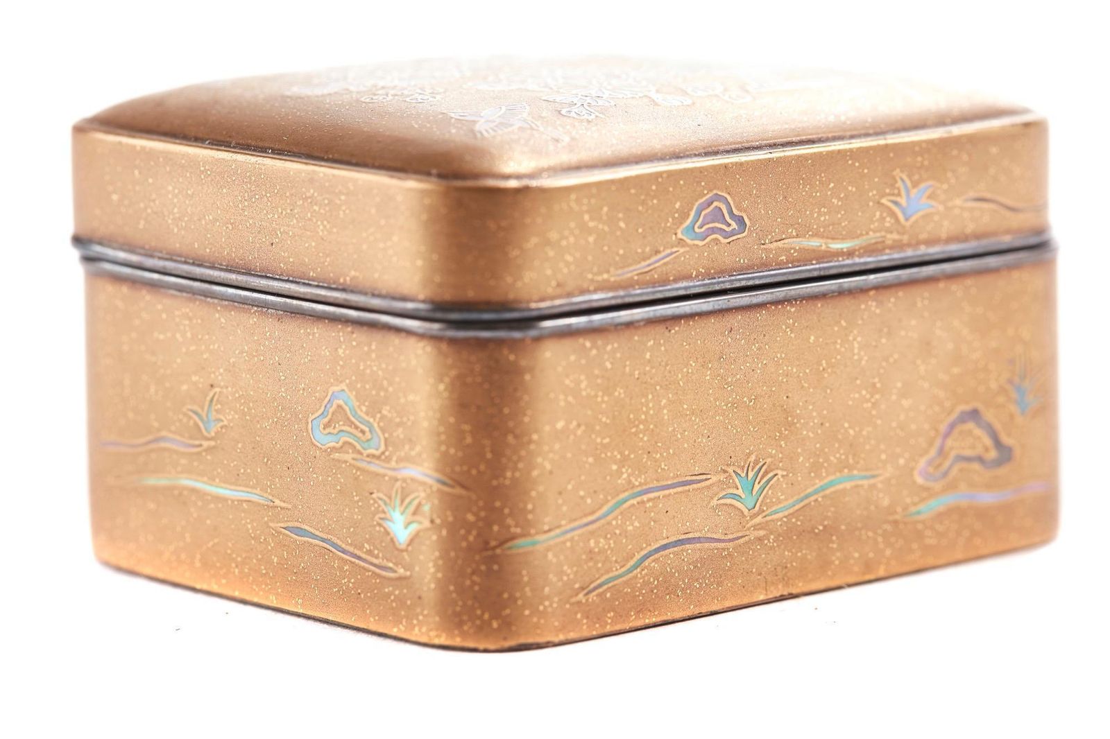 Fine Quality Antique Inlaid Lacquered Oriental Box photo 550.0