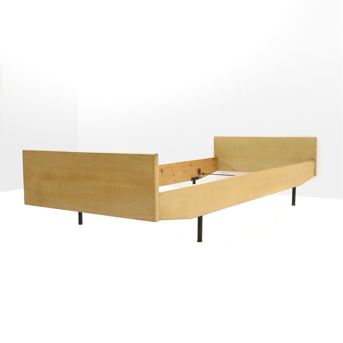 Single Bed Frame In Ash, 1950s photo vinterior