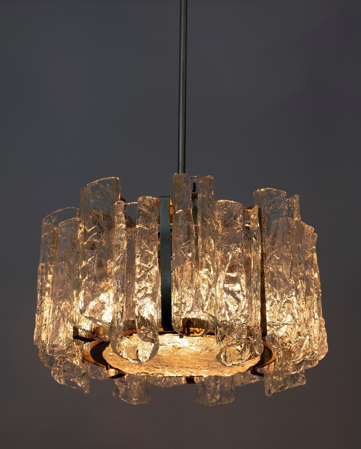Carlo Nason Postmodern Italian Murano Glass Chandelier For Mazzega, 1970s photo Lighting
