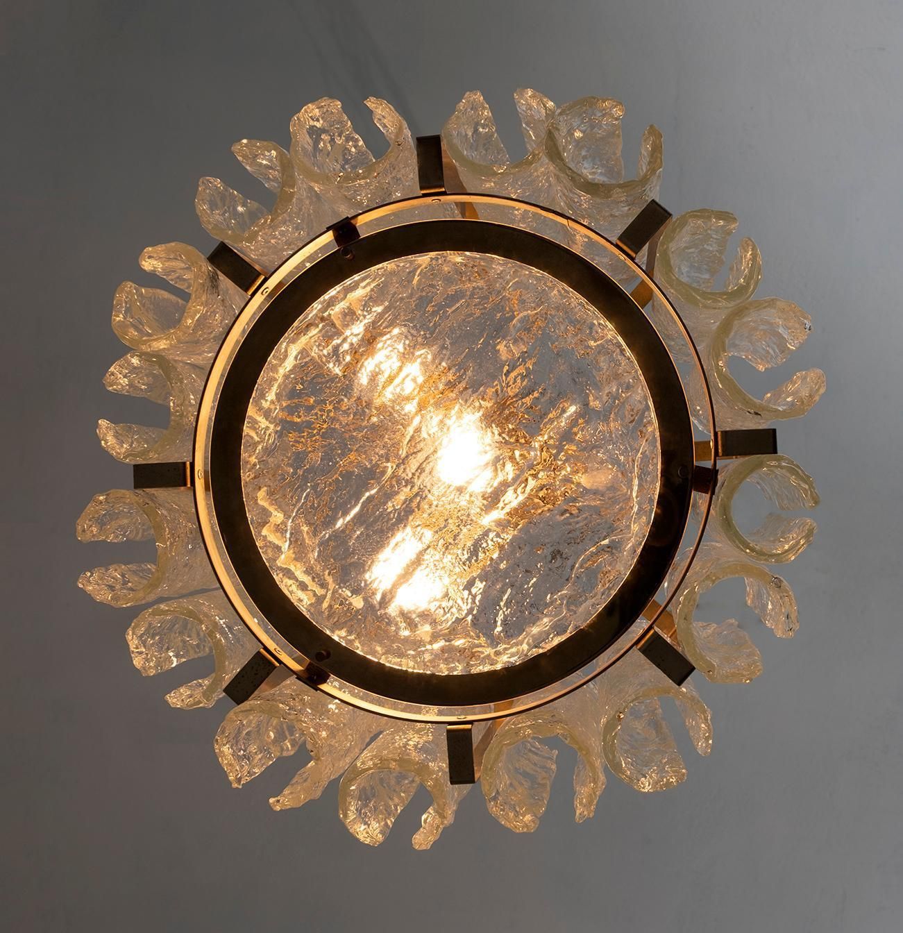 Carlo Nason Postmodern Italian Murano Glass Chandelier For Mazzega, 1970s photo buy