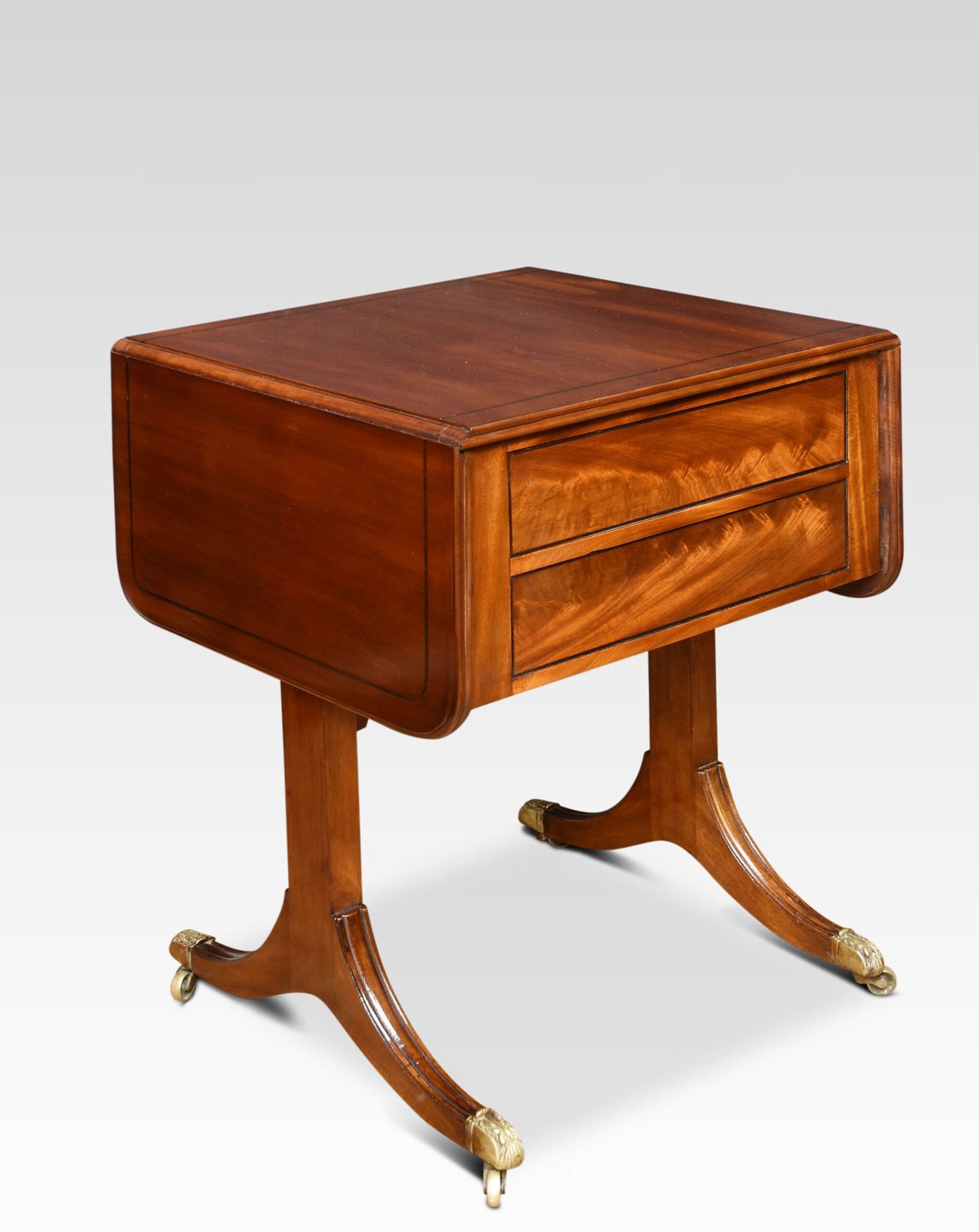 Regency Mahogany Sofa Table Of Small Proportions photo vintage