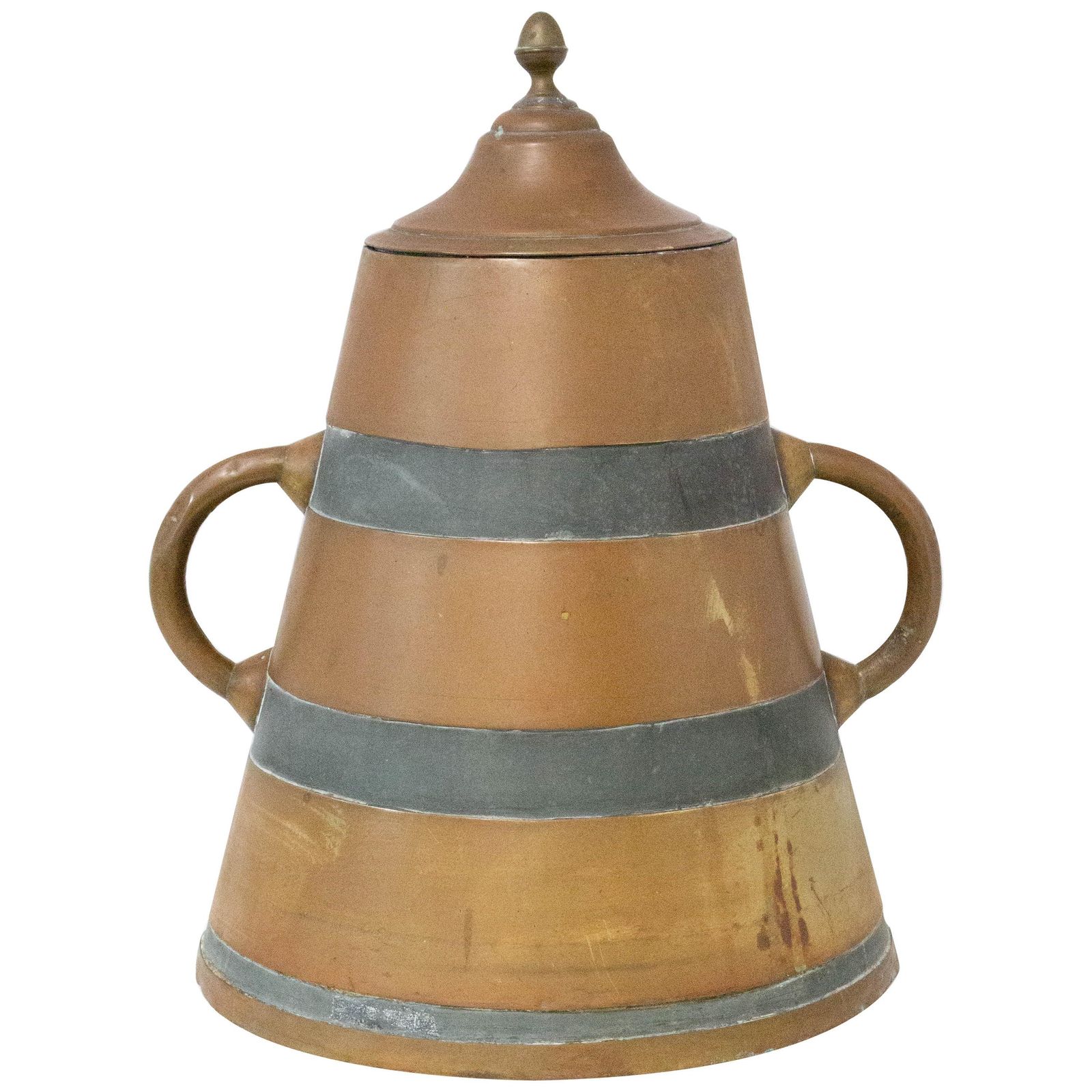 Herrade basque décorative en zinc et cuivre, XIXe siècle