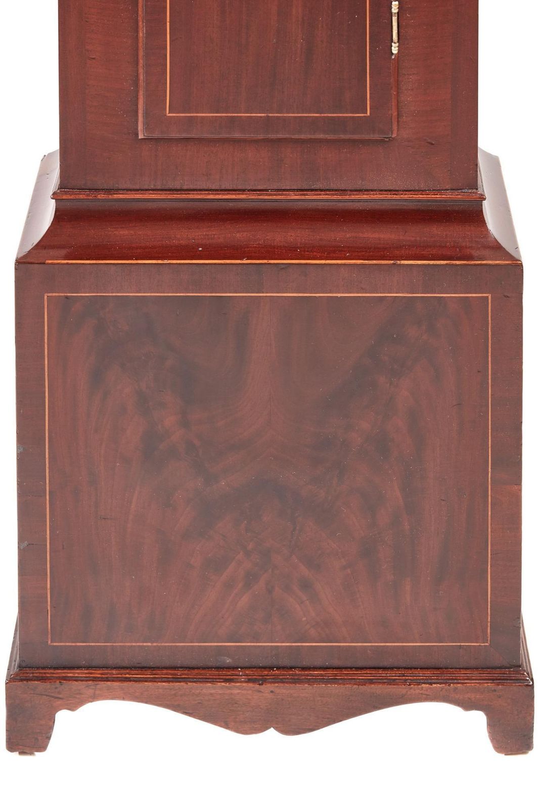 Antique George III Mahogany Inlaid Eight Day Grandfather Clock Antique George I photo Home Decor