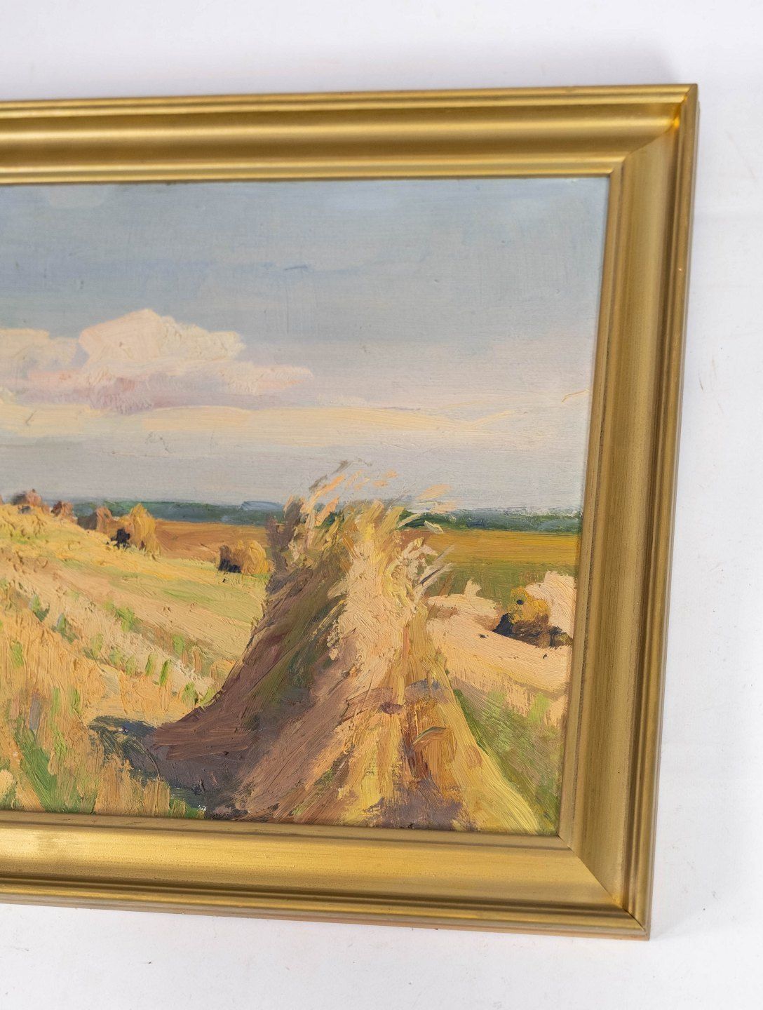 Oil Painting With Natural Motif And With Gilded Frame Signed By C. Thornild From 1944. photo for sale