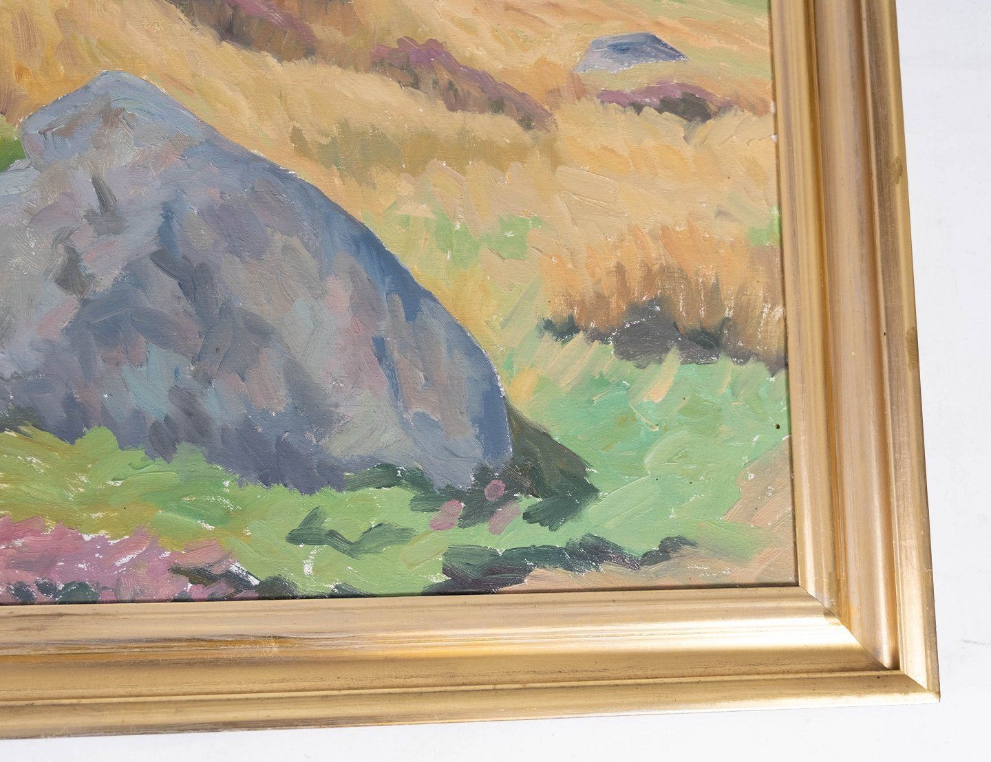 Oil Painting With Natural Motif And Gilded Frame, By Arthur Brener From 1939. photo furniture