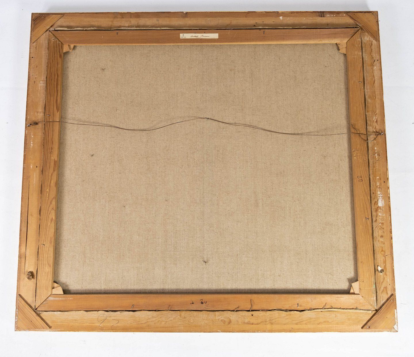 Oil Painting With Natural Motif And Gilded Frame, By Arthur Brener From 1939. photo for sale