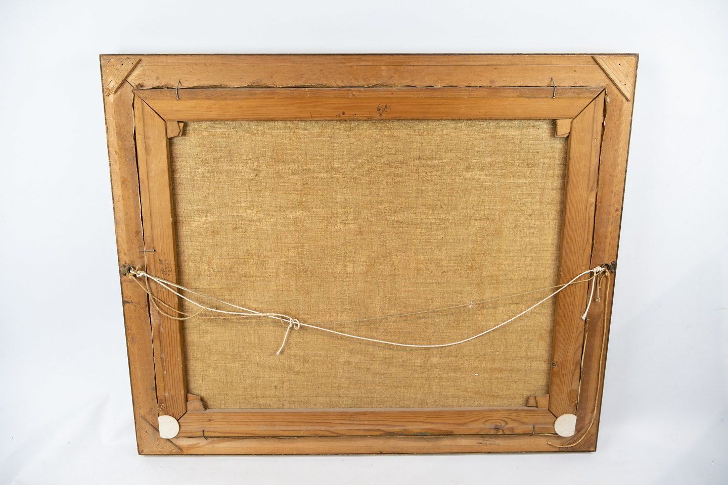 Oil Painting With Harvest Motif And Golden Frame, From 1951. photo Art