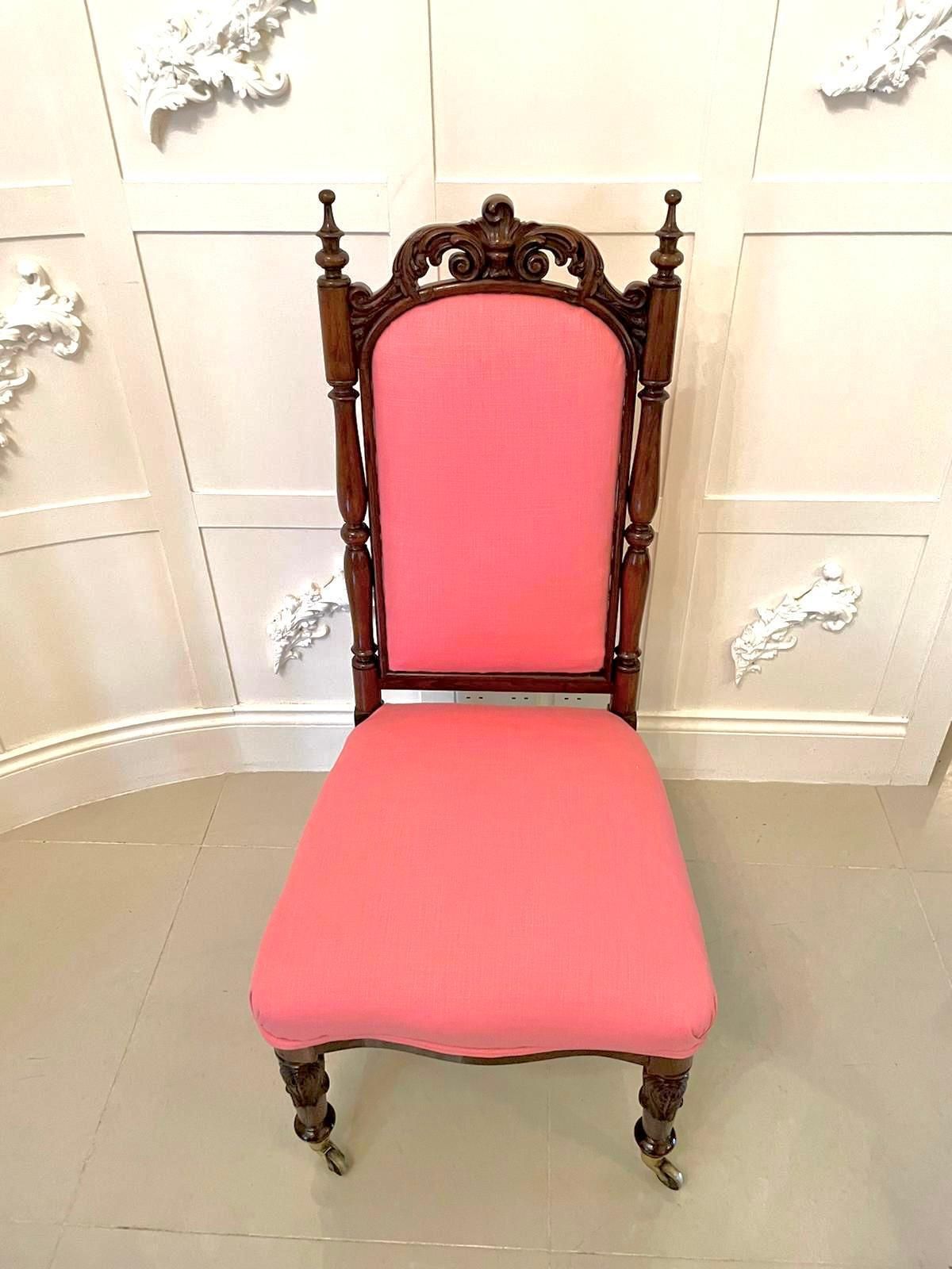 Antique Victorian Carved Walnut Ladies Chair photo Furniture