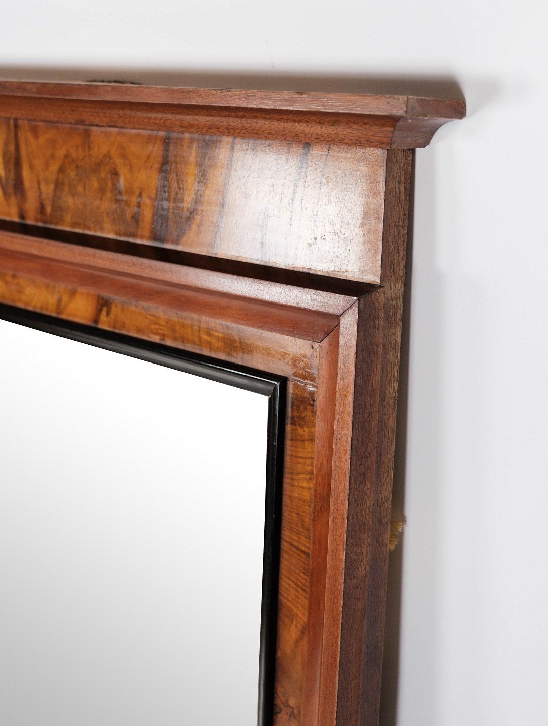 High Mirror Of Walnut Wood, From Around 1880. photo 460.0