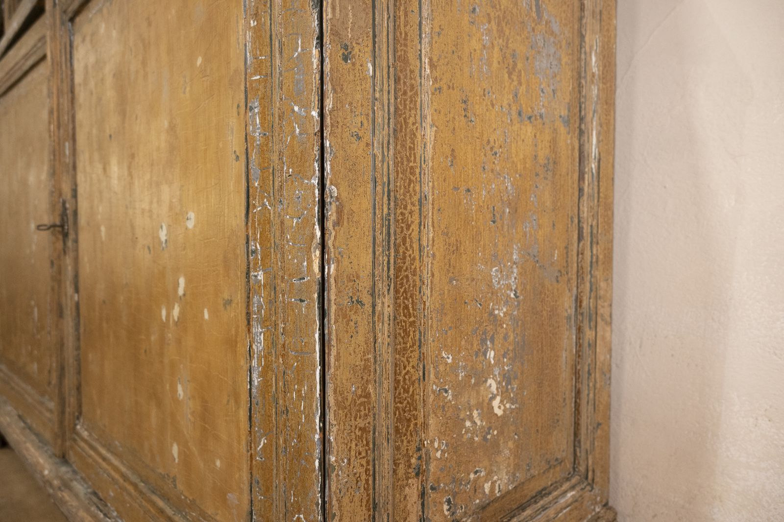 18th Century Dutch Dry Scraped Glazed Vitrine Cabinet photo for sale