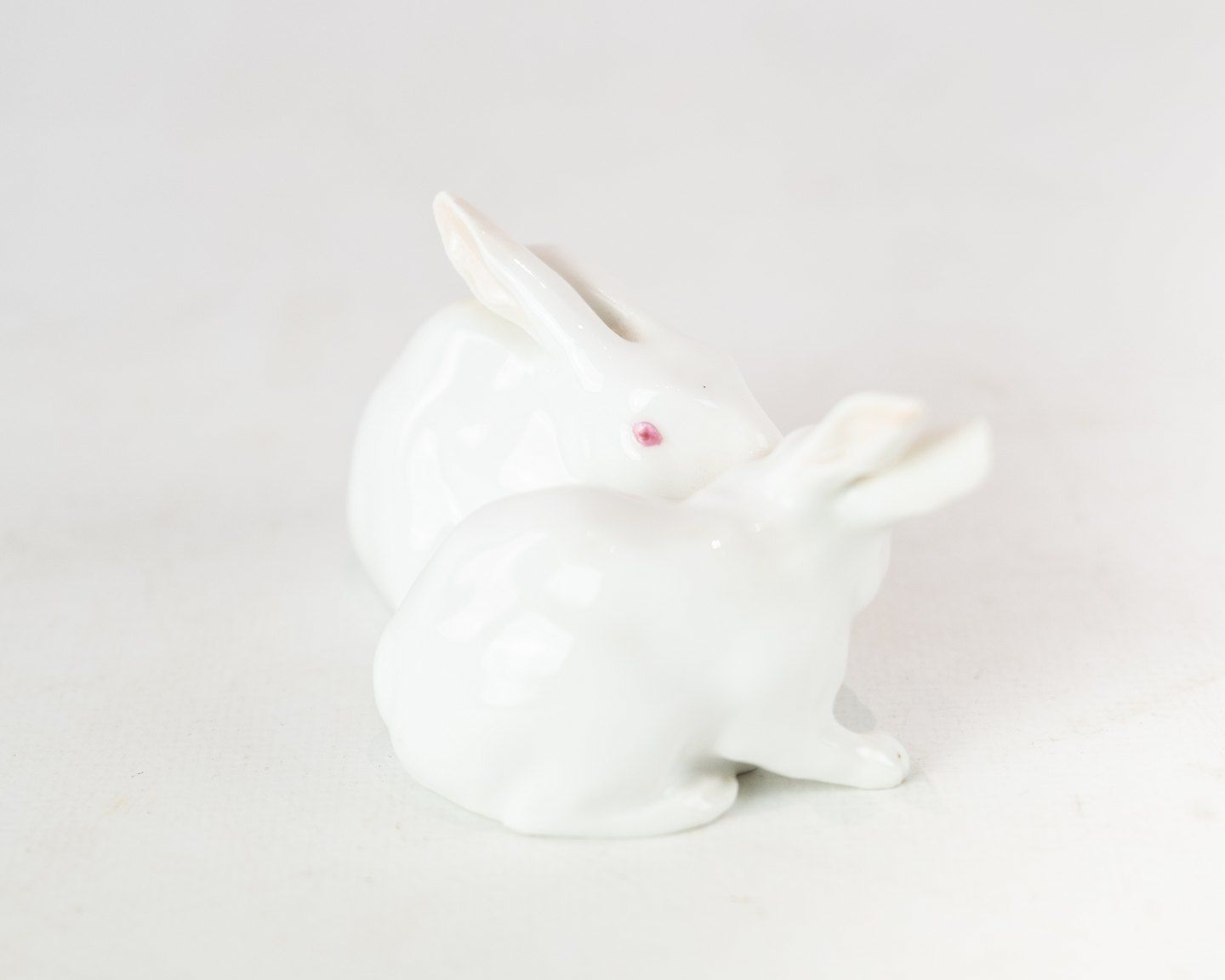 Royal Copenhagen Porcelain Figure In The Shape Of A Pair Of Bunnies. photo furniture